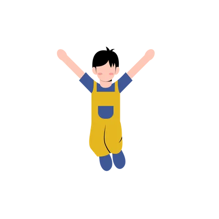 Little boy jumping  Illustration