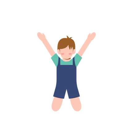 Little boy jumping  Illustration