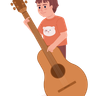 illustration learning guitar