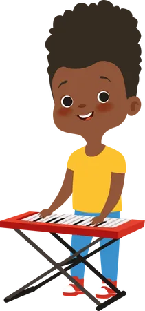 Various Cartoon Kids Musicians Character Illustration