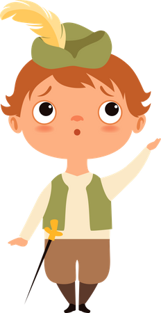 Little boy singer singing  Illustration
