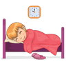 little boy sleeping illustration