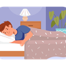 illustrations of little boy sleeping