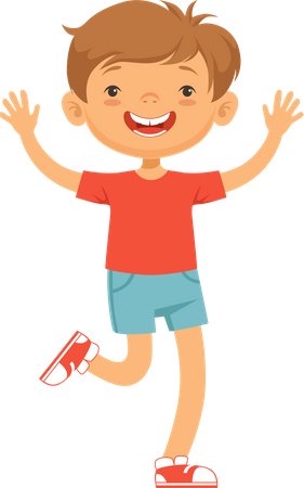 Little boy smiling  Illustration