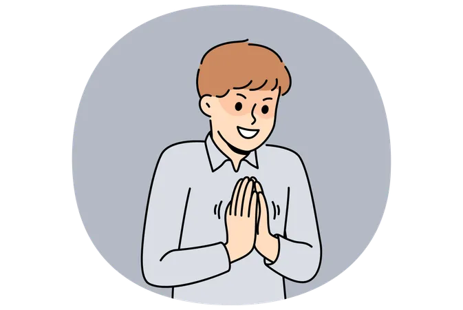邪悪な計画を持つ少年  イラスト