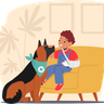 guide dog illustration free download