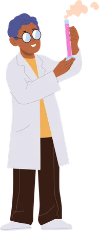 Little child scientist  Illustration