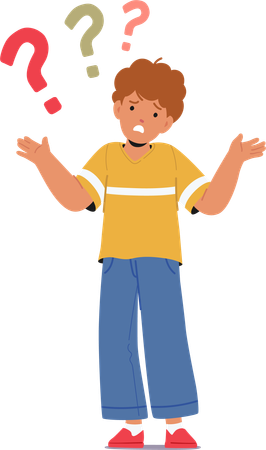 Little Curious Kid  Illustration