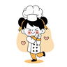 illustration for cute chef