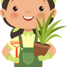 little farmer girl illustration free download