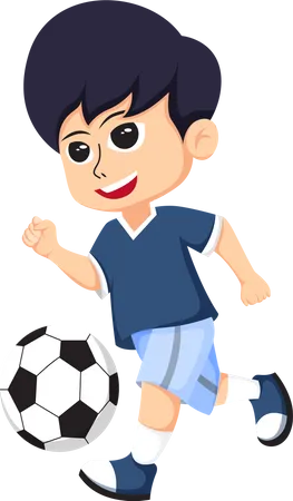 Little Football Player  Illustration