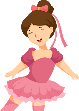 Little Girl Ballerina  Illustration