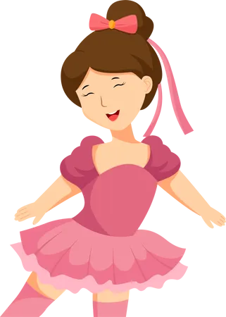 Little Girl Ballerina  Illustration