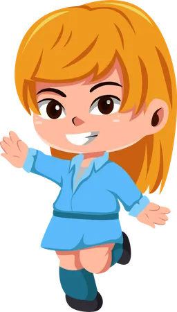 Little Girl Character  Illustration