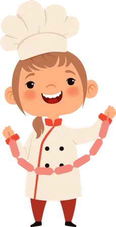 Little girl chef  Illustration