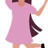 little girl dancing illustration free download