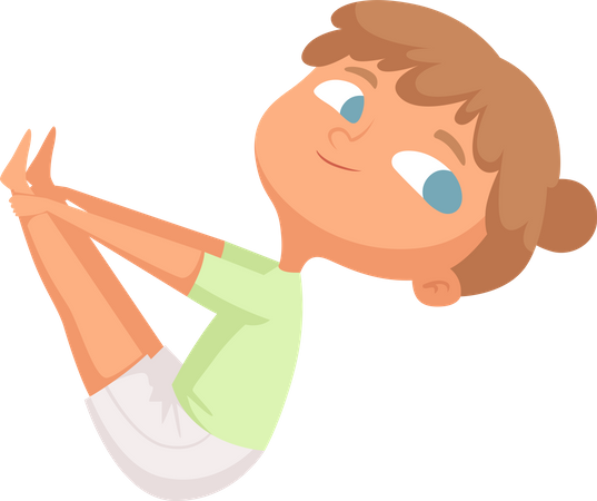 Little girl doing yoga  Illustration