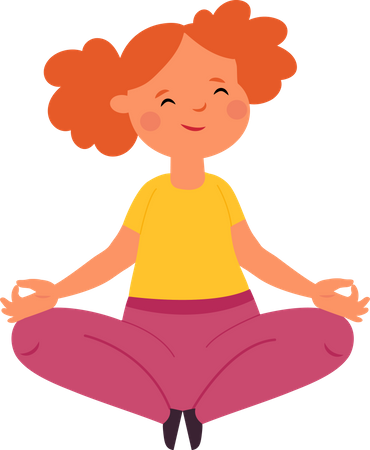 Little girl doing yoga  Illustration