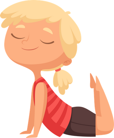 Little girl exercising  Illustration