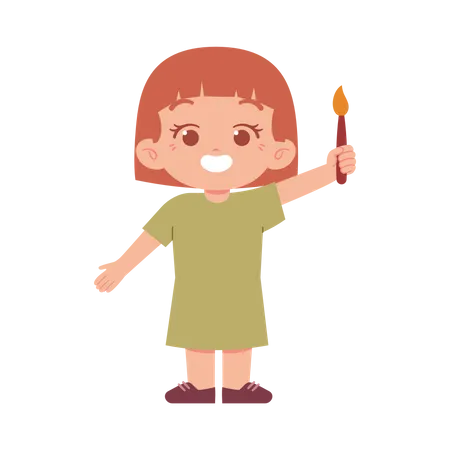 Girl Kids Character Illustration