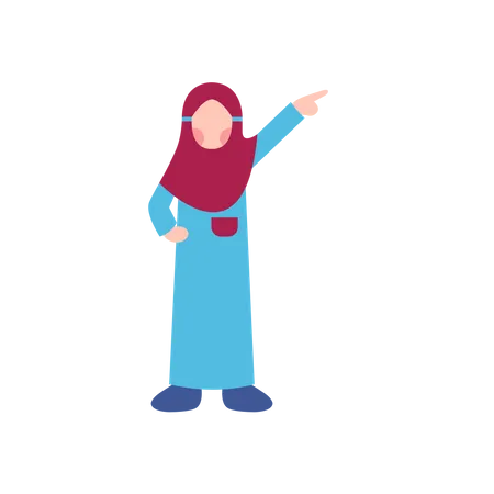 Hijab Kid Character Illustration