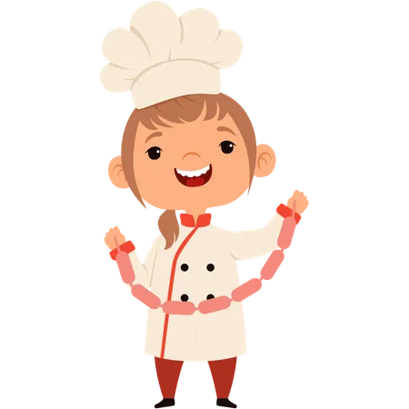 Cooking Childrens Little Funny Laugh Kids Making Food Profession Chef Vector Boys And Girls Girl And Boy Funny Cook Delicious Food Illustration イラスト