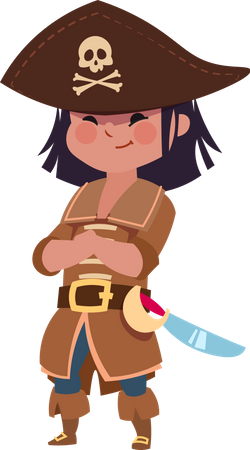 Little Girl Pirates  イラスト