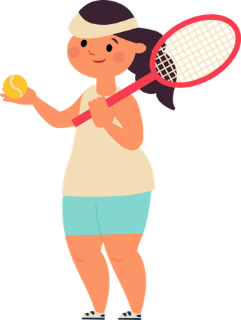 Little girl plating table tennis  Illustration