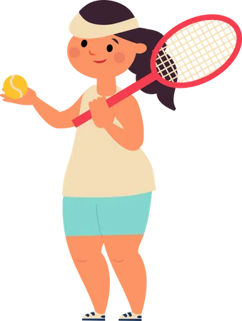 Little girl plating table tennis  Illustration