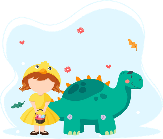 Little girl playing  Illustration