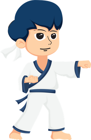 Little karate  Illustration