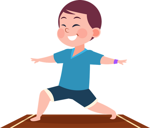 Little kid in yoga poses  Illustration