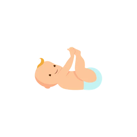 Little kid playing  Illustration