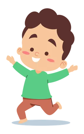 Little kid running  Illustration