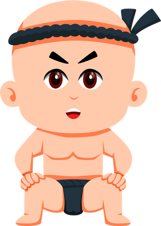 Little kid sumo  Illustration