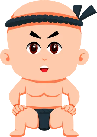 Little kid sumo  イラスト