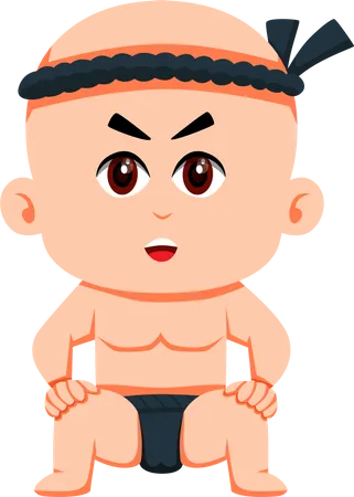 Little kid sumo  Illustration