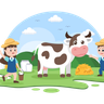 illustrations for little kids with cow