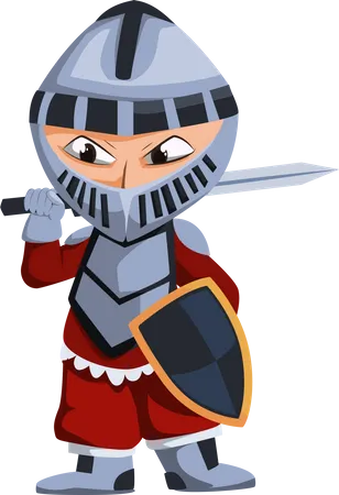 Little Knight Character  Illustration
