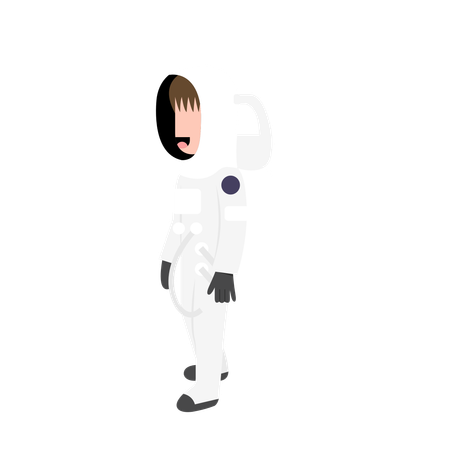 Little male astronaut  Illustration