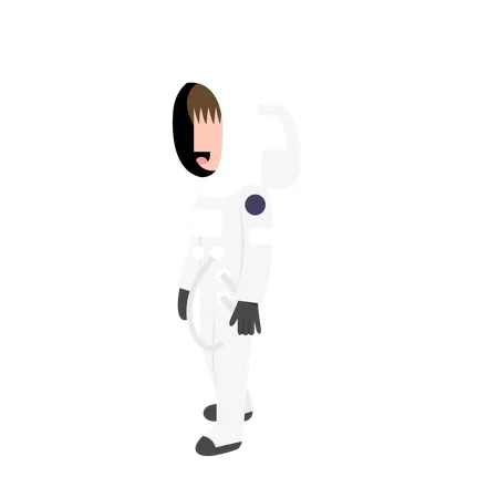 Little male astronaut  Illustration