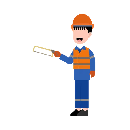 Little male carpenter  Illustration