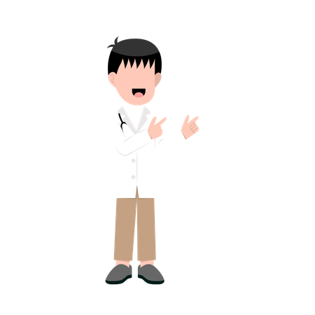 Little male doctor  Illustration