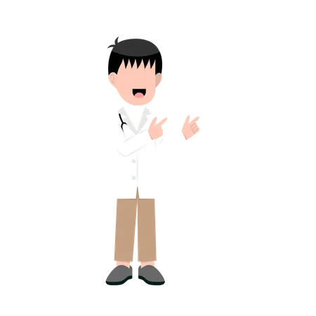 Little male doctor  Illustration