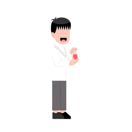 Little male doctor  Illustration