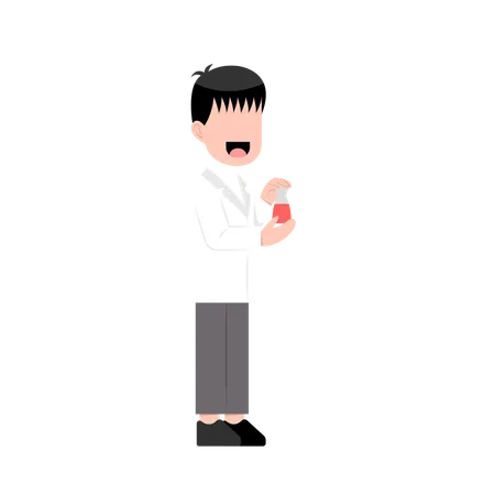 Little male doctor  Illustration