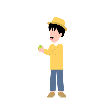 Little male farmer  Illustration