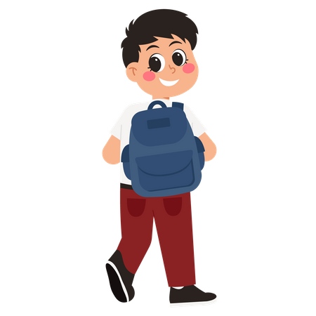 Little school Boy  Illustration