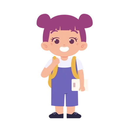 Little School Girl  Illustration