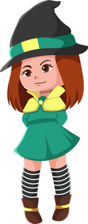 Little Witch Character  Illustration